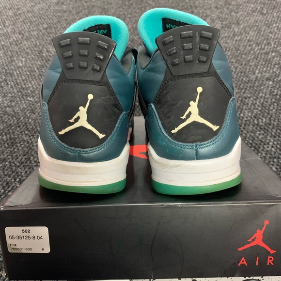 Air Jordan 4 Retro 30th Teal/Black Sneakers 12US - Picture 7 of 9
